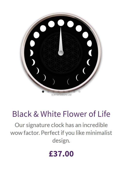 Black White Flower of Life