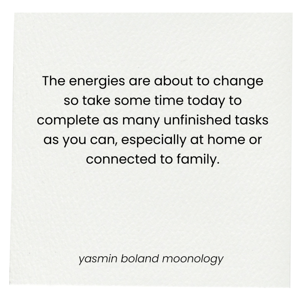The energies are about to change