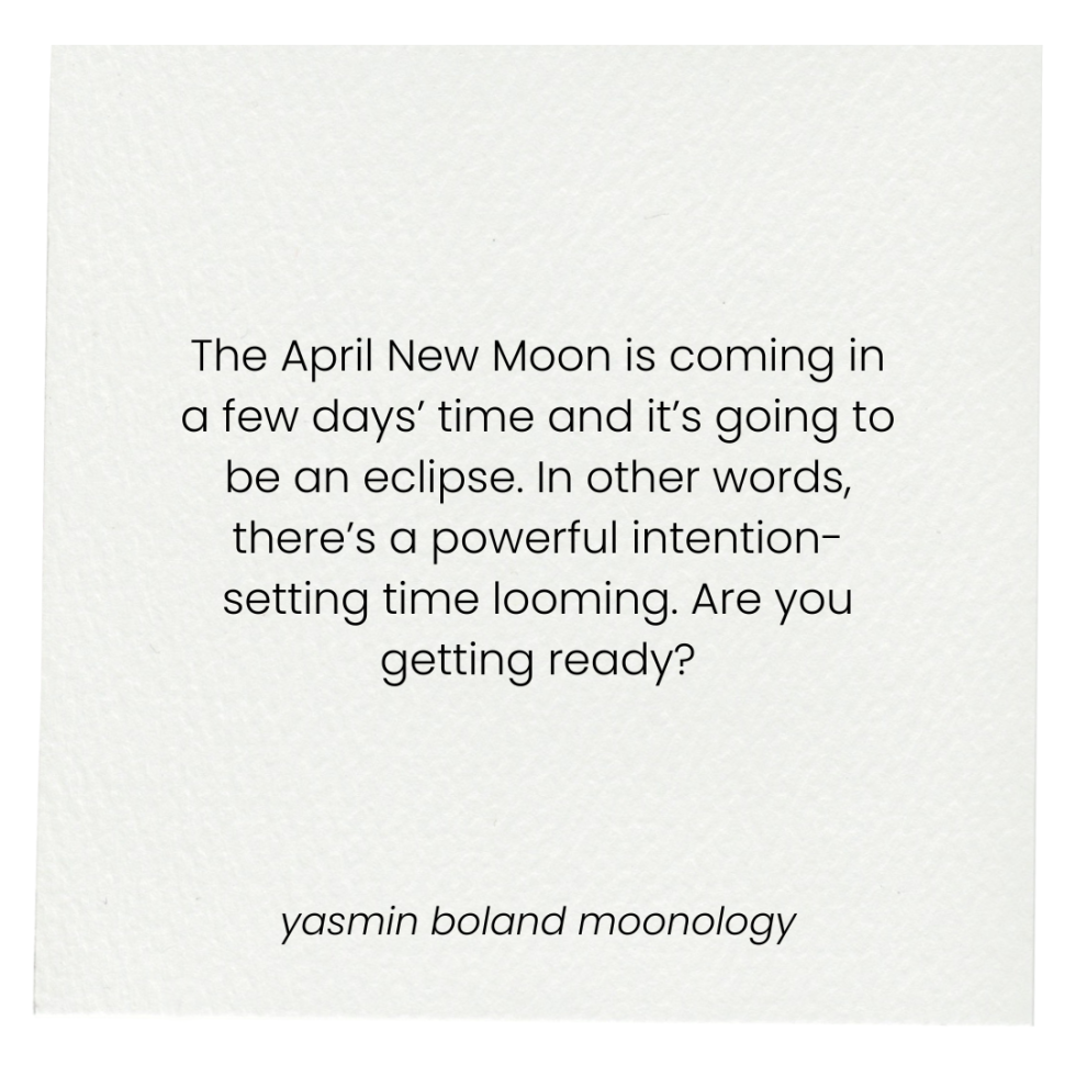 The April new moon