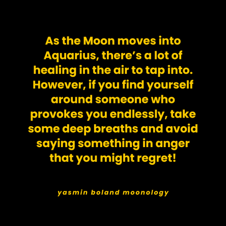 As the Moon moves into Aquarius, there’s a lot of healing in the air
