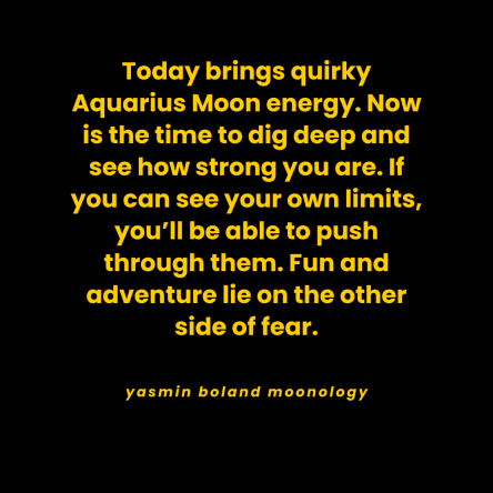 Today brings quirky Aquarius Moon energy.