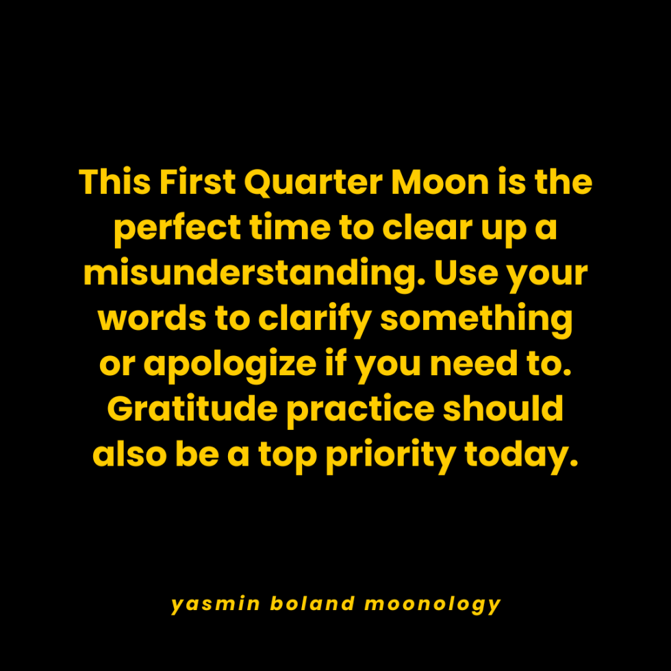 This First Quarter Moon is the perfect time to clear up a misunderstanding.