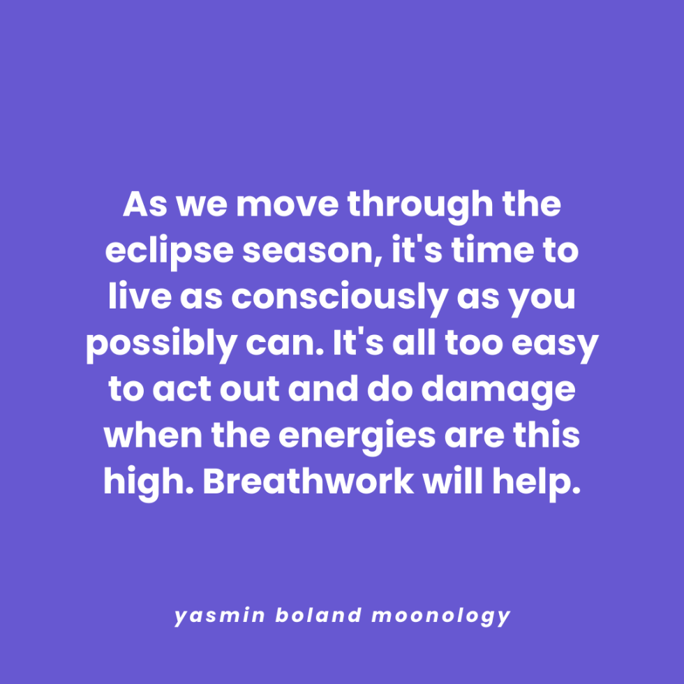 As we move through the eclipse season, it’s time to live as