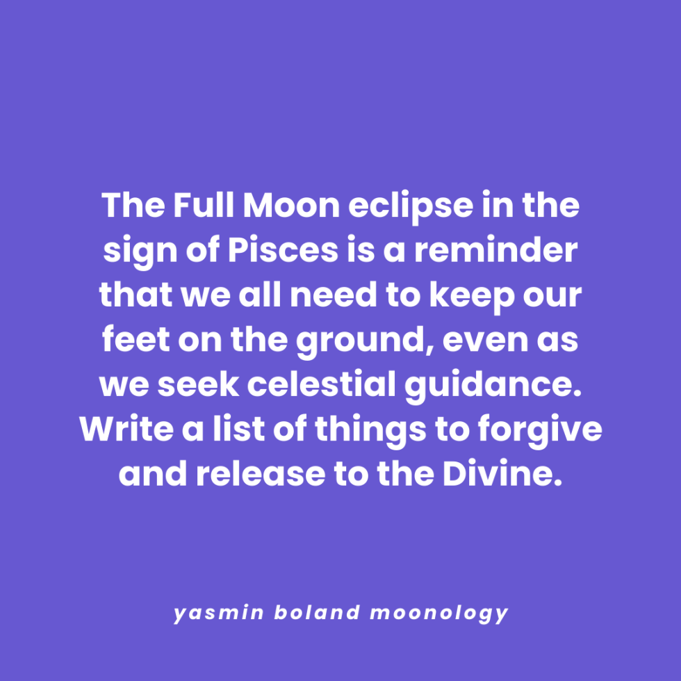 The Full Moon eclipse in the sign of Pisces is a reminder that we