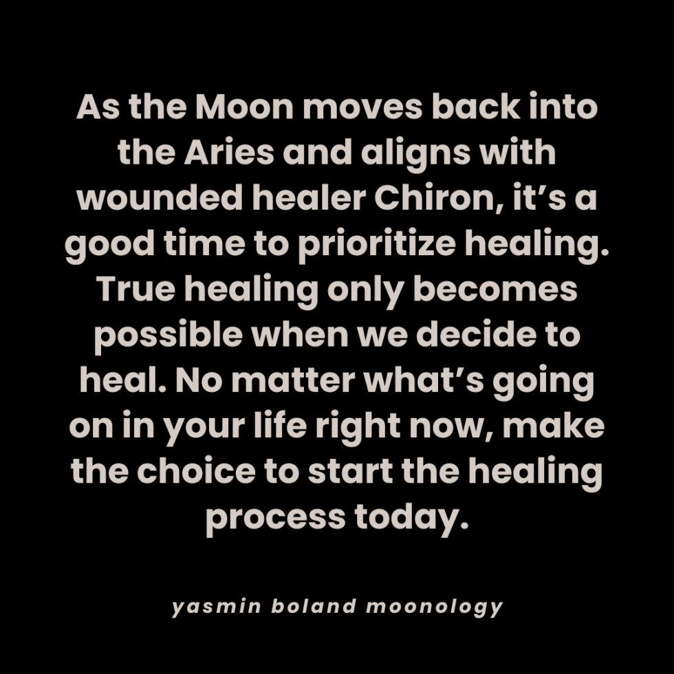 As the Moon moves back into the Aries and aligns with