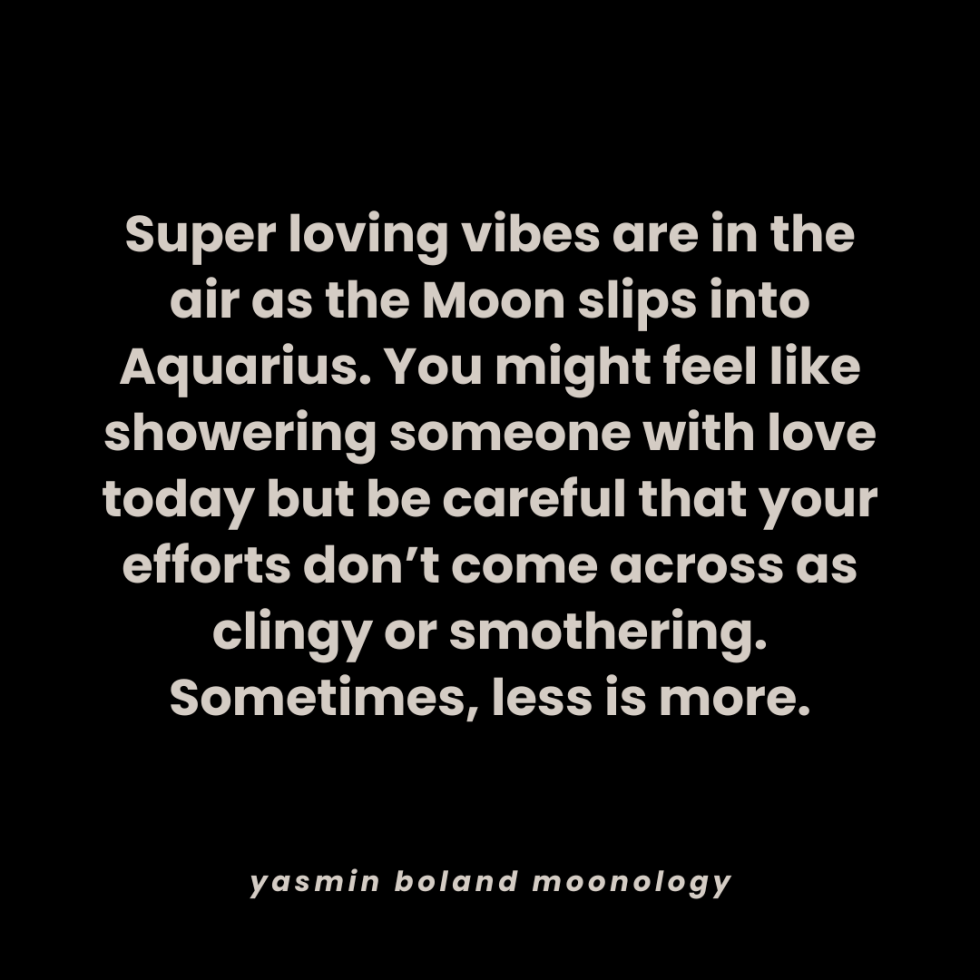 Super loving vibes are in the air as the Moon slips into