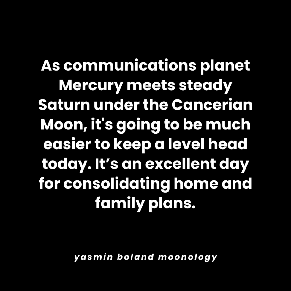 As communications planet Mercury meets steady Saturn
