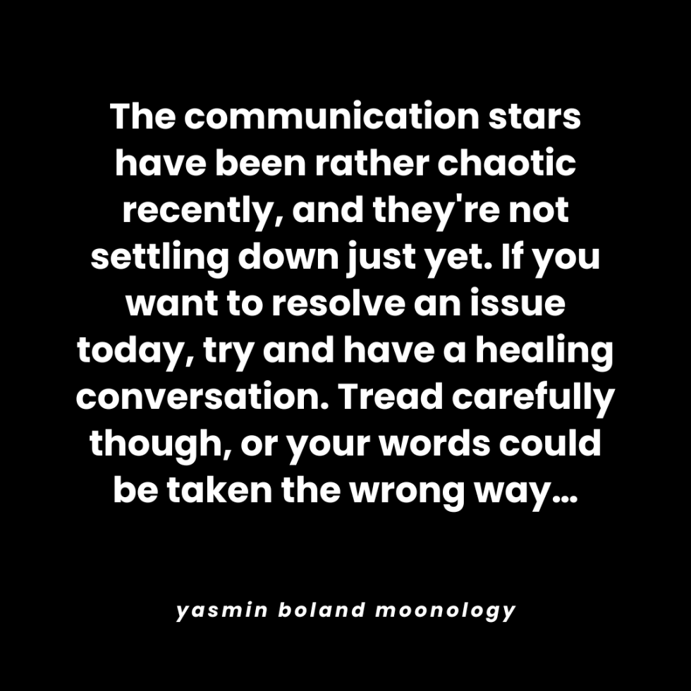 The communication stars have been rather chaotic recently,