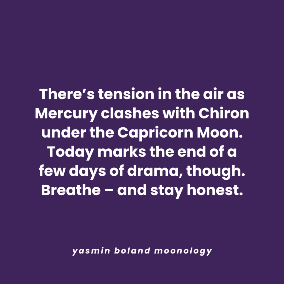 There’s tension in the air as Mercury clashes with Chiron