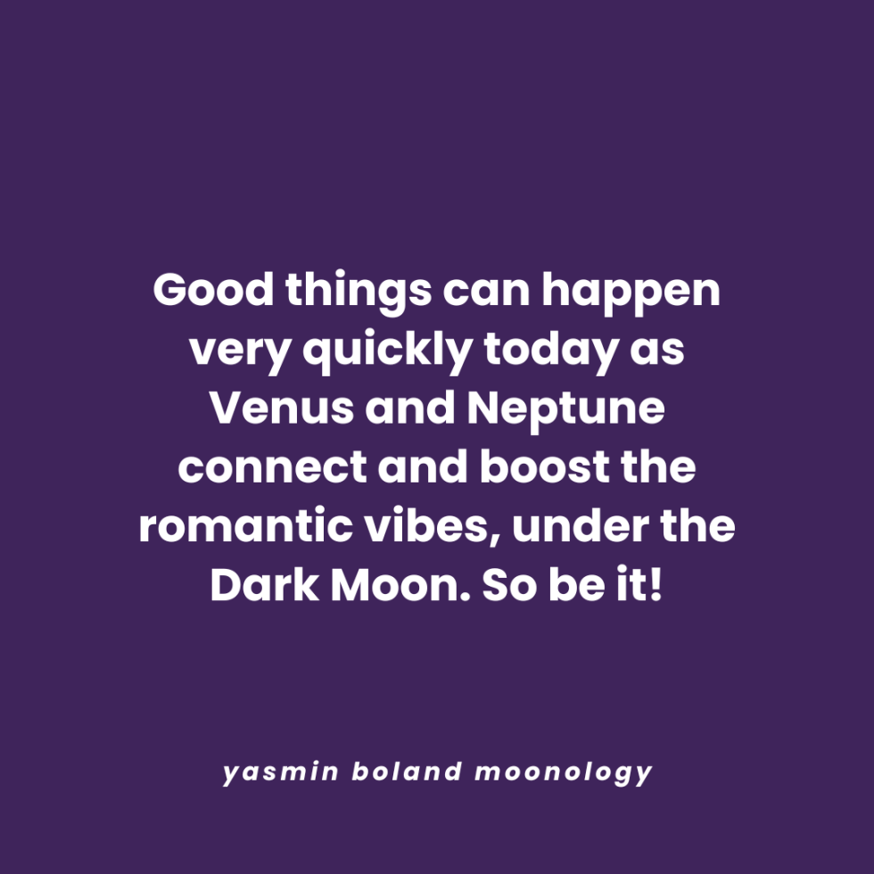 Good things can happen very quickly today as