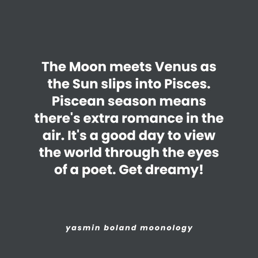 The Moon meets Venus as the Sun slips