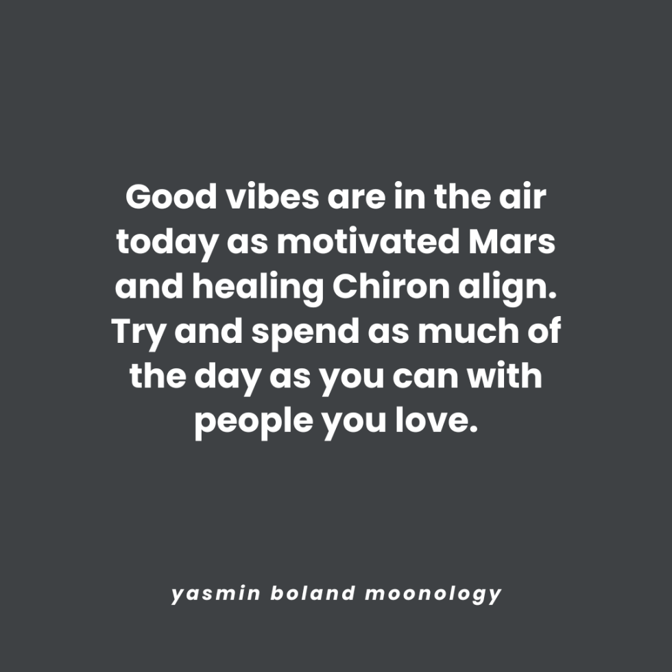 Good vibes are in the air today as