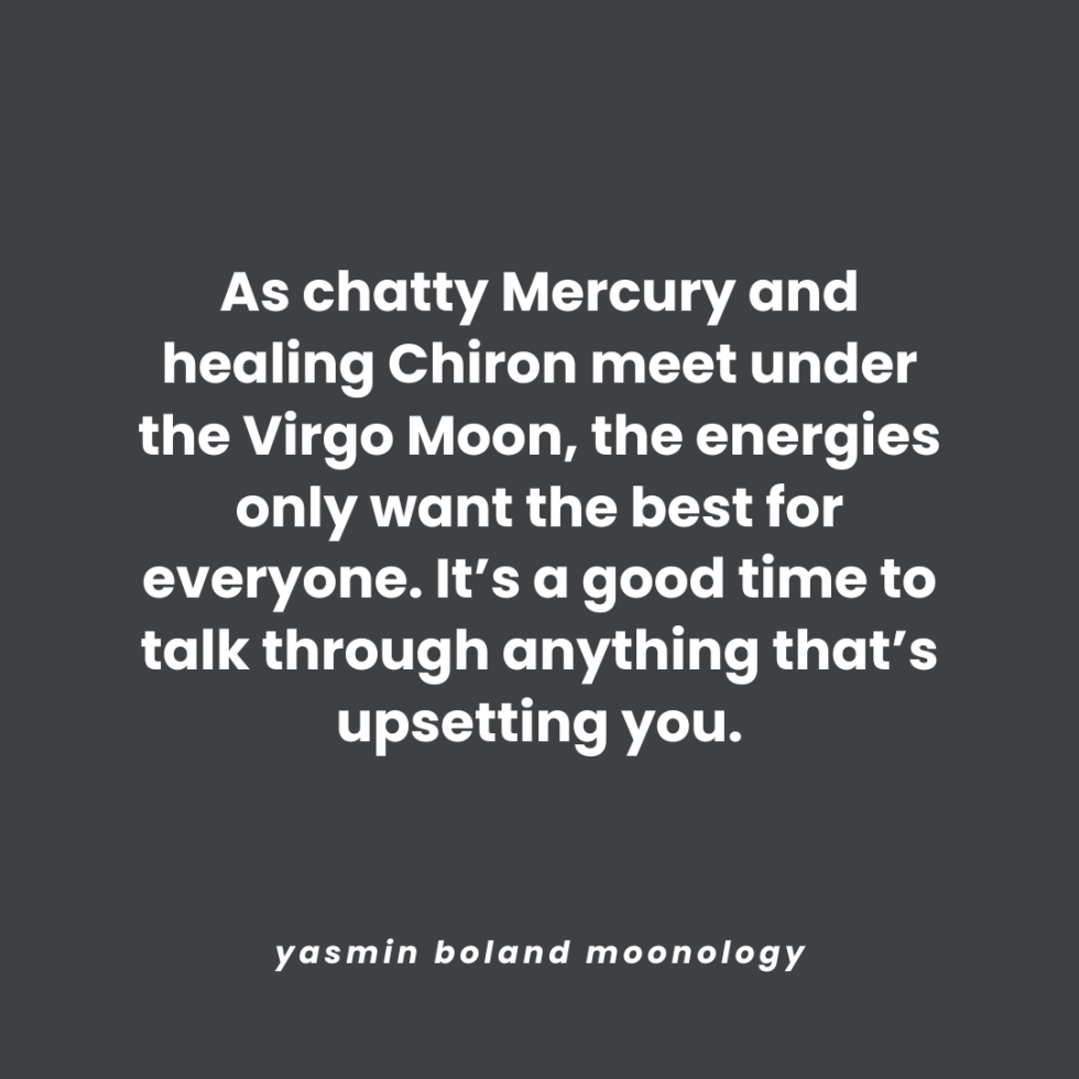 As chatty Mercury and healing Chiron
