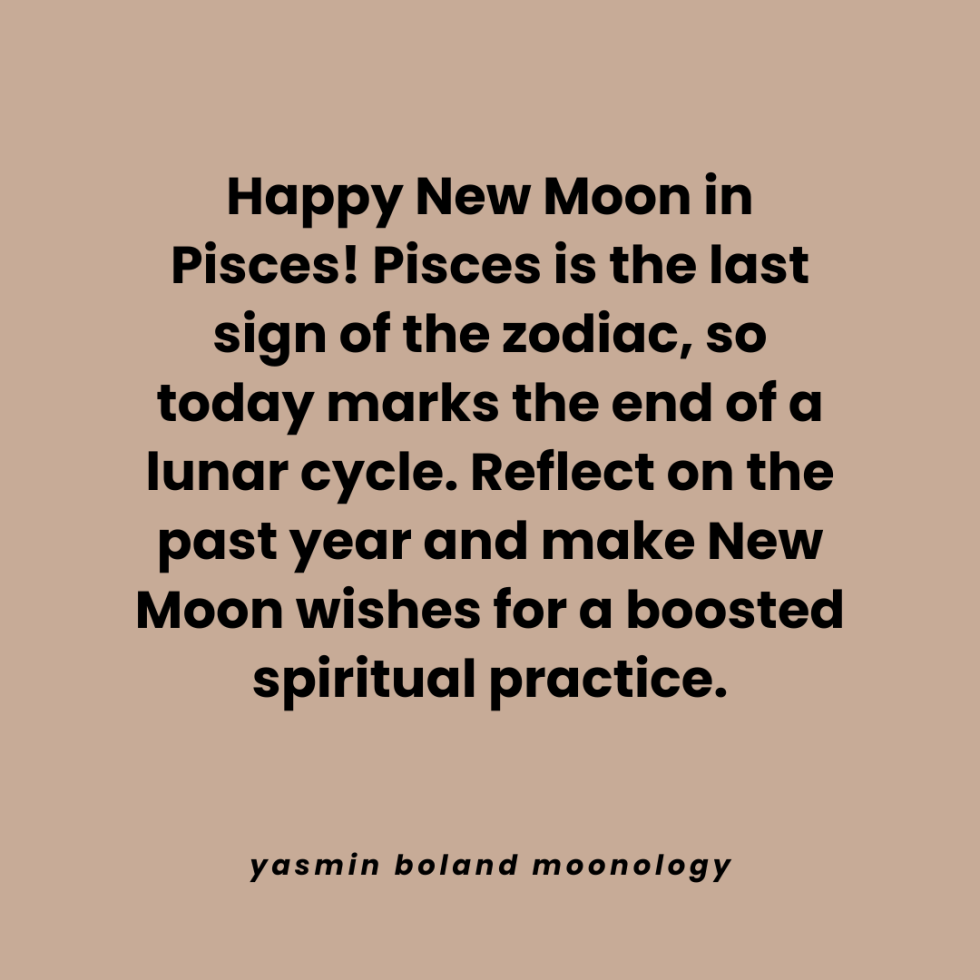 Happy New Moon in Pisces! Pisces is the