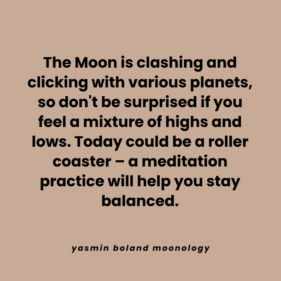 The Moon is clashing and clicking with