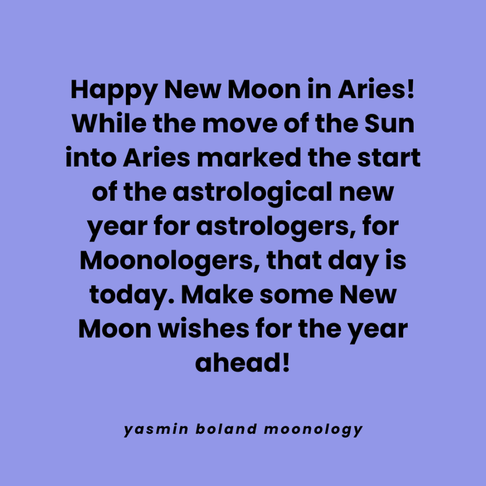 Happy New Moon in Aries! While the move