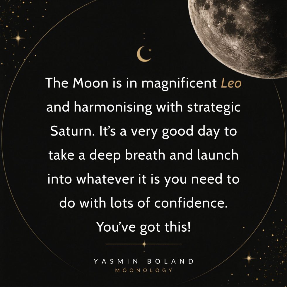 The Moon is in magnificent Leo and harmonising